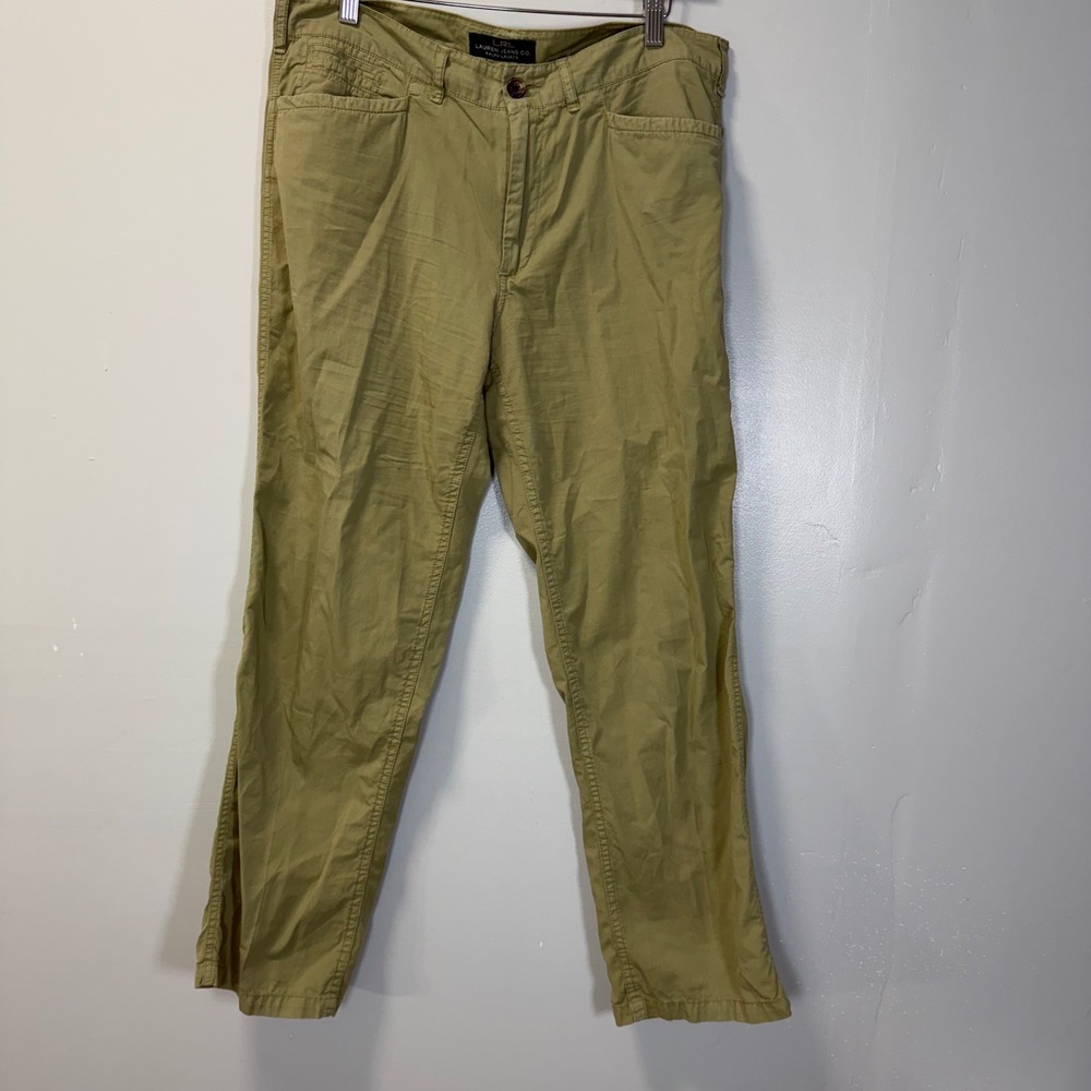 Lauren Ralph Lauren LRL Jeans Co Khaki Cotton Chino Pants Olive Green 12